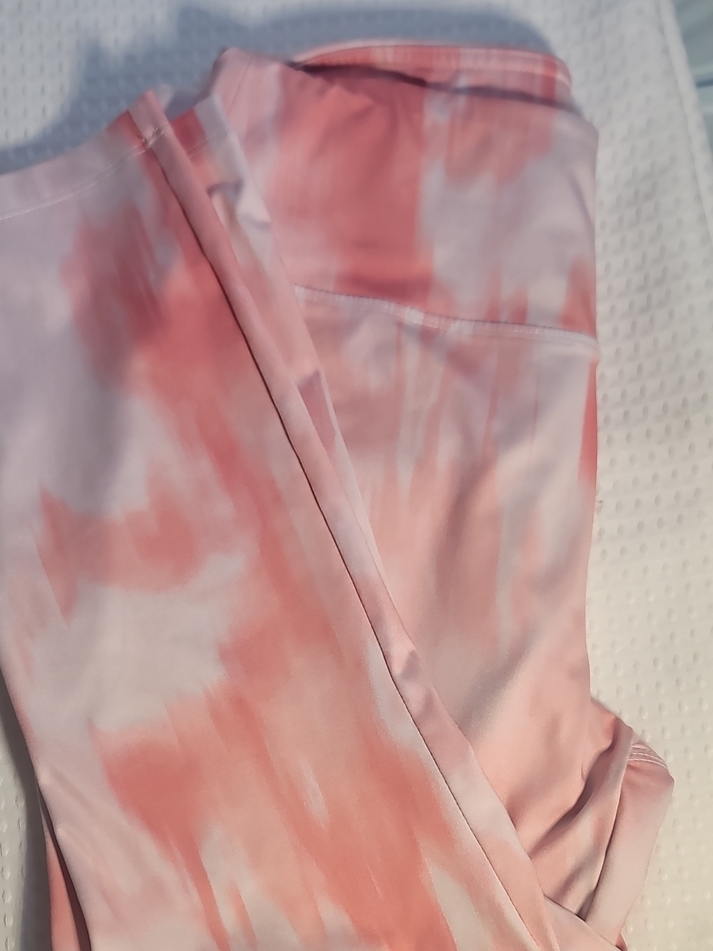 Women's Pink Tie-Dye Active Leggings